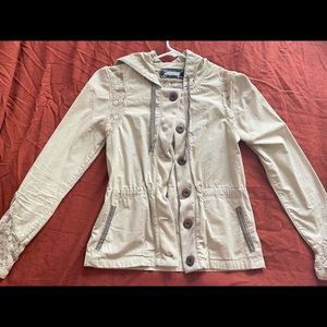 Daytrip Tan Jacket w Lace Accents